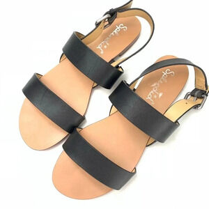 Splendid black leather sandal size 9